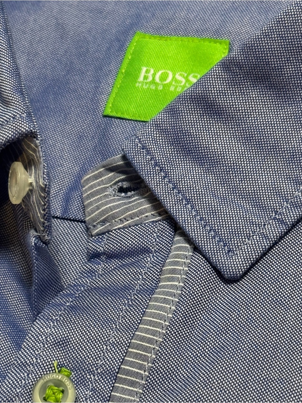 $225.00 BOSS Green Label Blue Button-Up Shirt